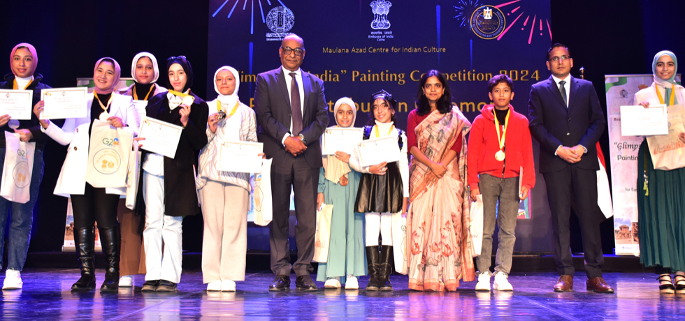 Organisation of India Painting Competition by MACIC (Embassy of India, Cairo)